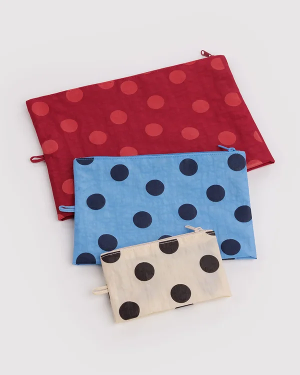 Go Pouch Set - Polka Dot Mix - Material: heavyweight-nylon