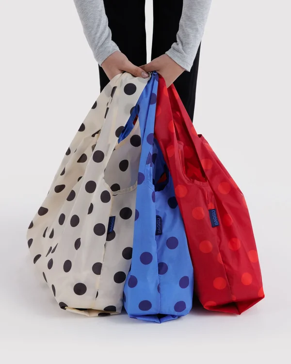 Standard Baggu Set of 3 - Polka Dot Mix - Size: OS