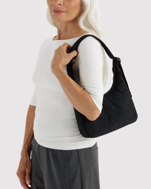 Mini Nylon Shoulder Bag - Black - Size: OS