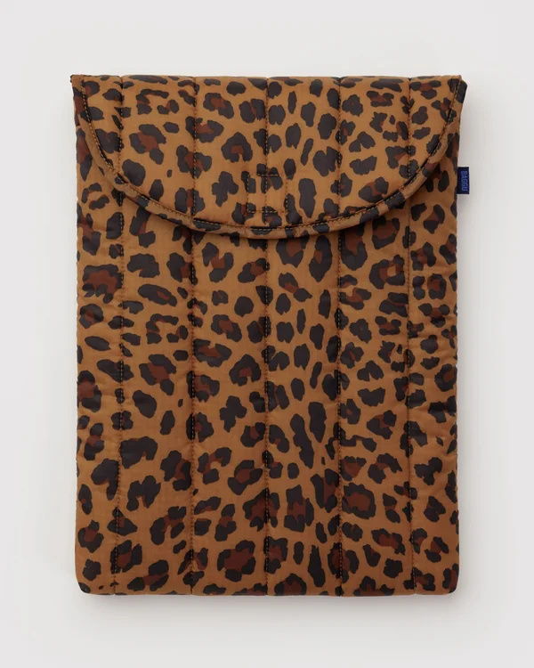 Puffy Laptop Sleeve 16" - Leopard