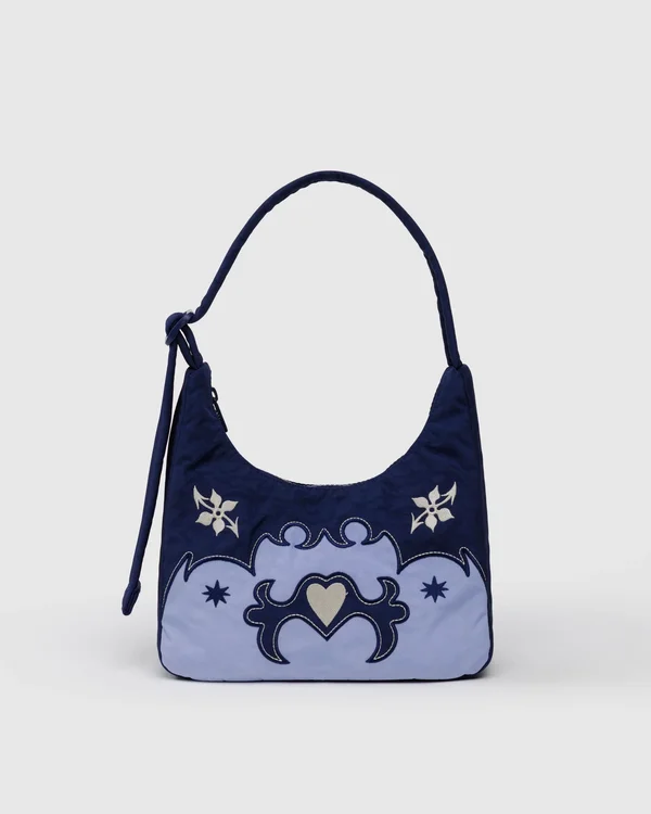 Mini Nylon Shoulder Bag - Sale - Western Appliqué