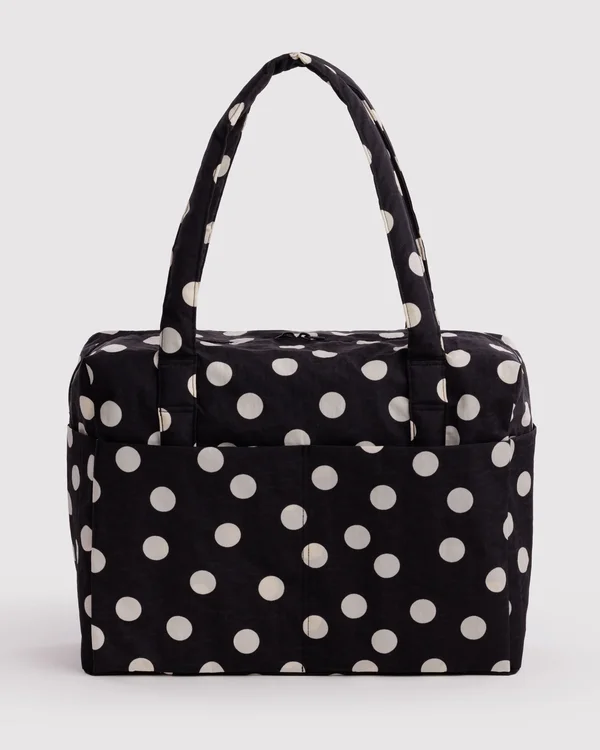 Cloud Carry-On - Black And Cream Polka Dot