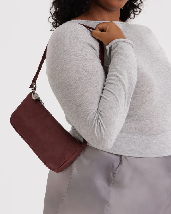 Nylon Pochette - Sale - Mahogany