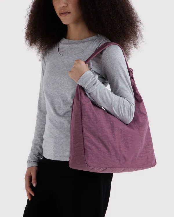 Nylon Shoulder Bag - Wild Plum - Size: OS