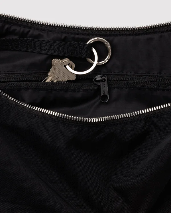 Medium Nylon Crescent Bag - Studs - Size: OS