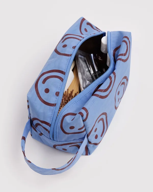 Dopp Kit - Misty Blue Happy - Material: heavyweight-nylon