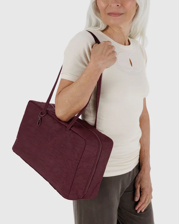 Medium Nylon Bowler Bag - Sale - Mahogany - Material: heavyweight-nylon